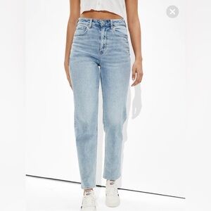 American Eagle Outfitters High Rise Light Blue Mom Jeans
